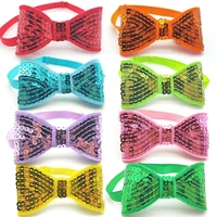 2050 pc new sequin dog bow ties christmas dog grooming product for small medium dog cat bows pet supplies accessories