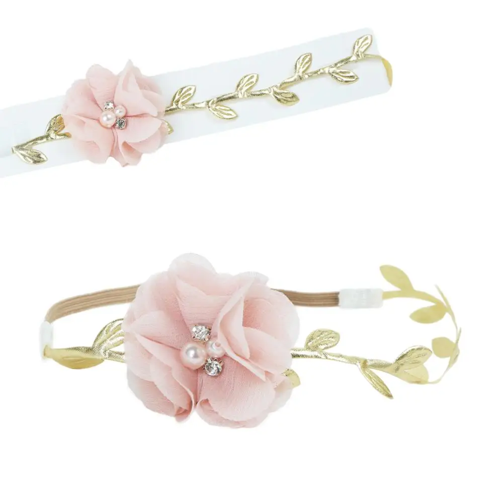 Handmade Fashion Elegance Girl Hairband Mixed Flower Baby Elastic Headwrap Pearl Jewelry Headbands Women Hair Accessories | Детская