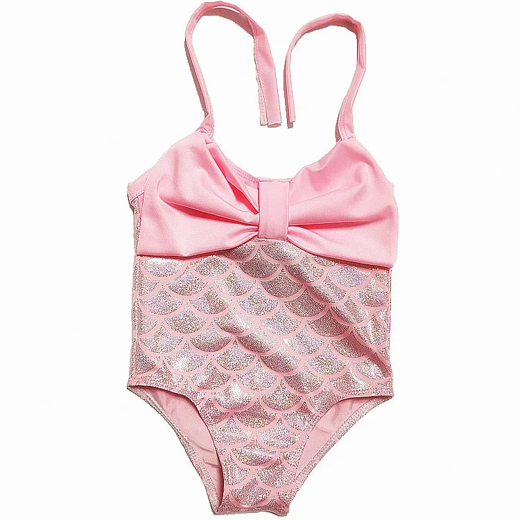 Peachtan Pink knot one piece swimsuit girls kids 2020 Colorful swimwear for Halter beachwear children Bathing suit new | Спорт и