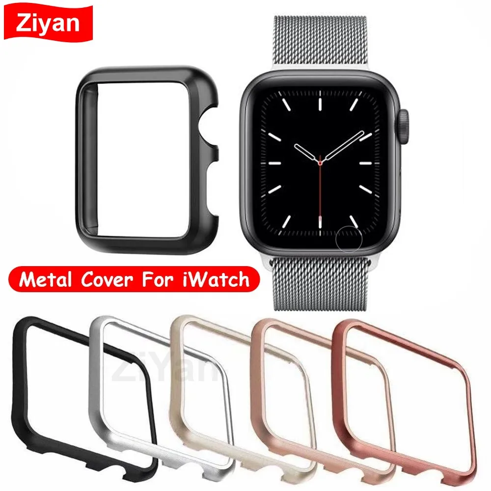 Металлический чехол для Apple Watch 44 мм 40 42 38 аксессуары алюминиевый защитный бампер