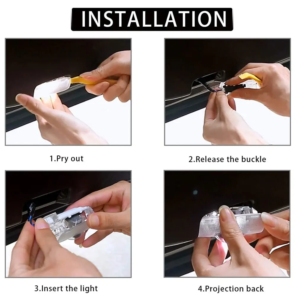 2X светодиодный лазерный проектор для двери автомобиля с логотипом Ghost Shadow