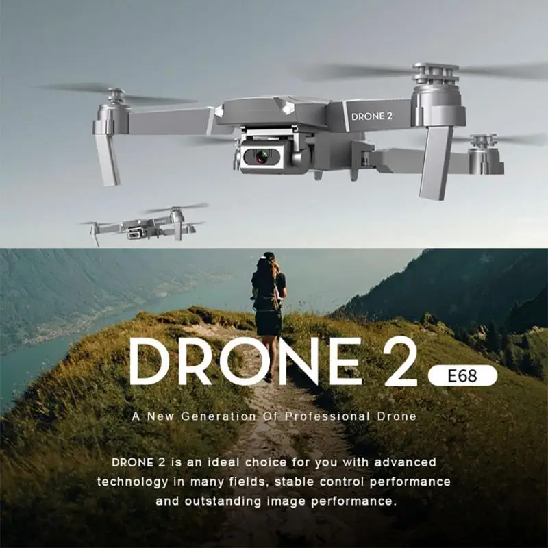 2020 Новый E68 WIFI FPV мини Дрон с широким углом HD 4K 1080P камера режим удержания высоты RC