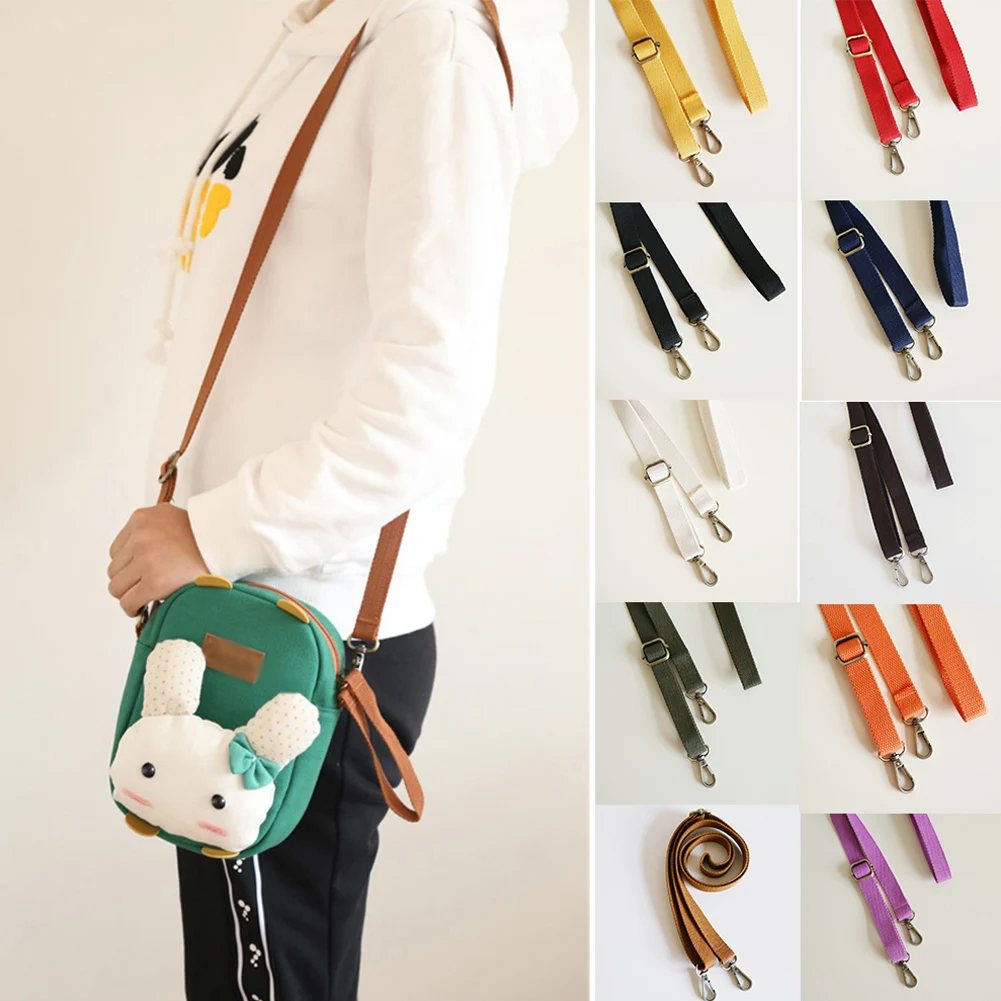 

130cm Canvas Adjustable Shoulder Bag Strap Fashion Bag Replacement Candy Color