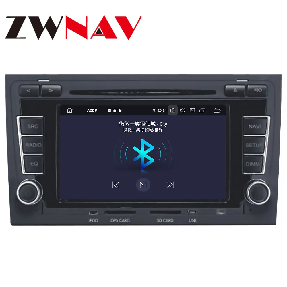 Автомагнитола на Android 10 с GPS-навигацией DVD-плеером для A4 S4 RS4 2003-2012 автомагнитола