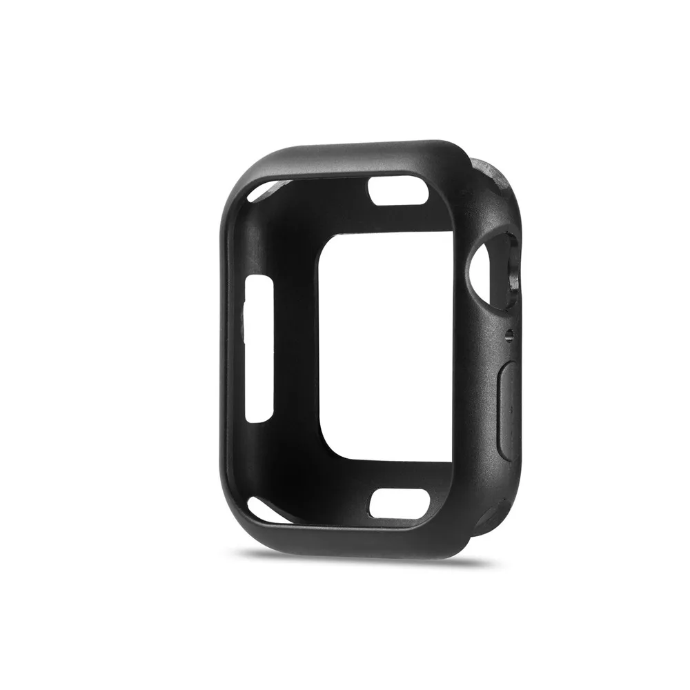 Высококачественный бампер для часов Apple Watch Macaron Case 44 мм 40 мм iWatch Series 5 4 защитные Сменные аксессуары - Цвет: Black