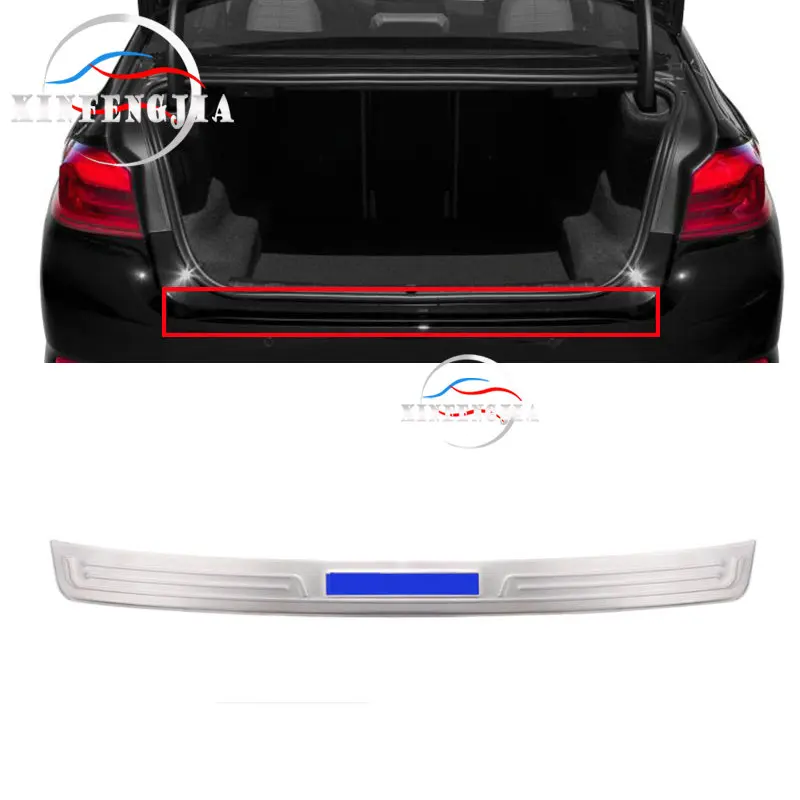 Защитная накладка на задний бампер из нержавеющей стали для BMW 5 Series G30 17 19|Лепнина