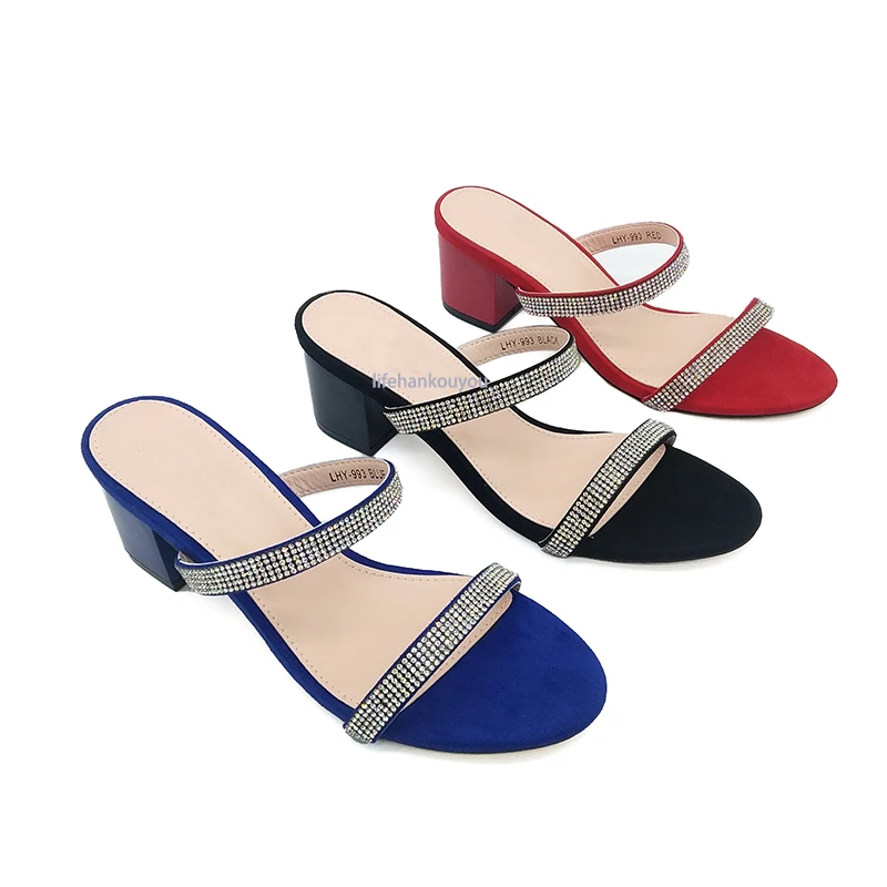 

Fashion Sexy Slippers Women Thick with High-heels Ladies Fish Mouth Slides Shoes Woman Summer Sandals Outdoor Slip on Flip Flops