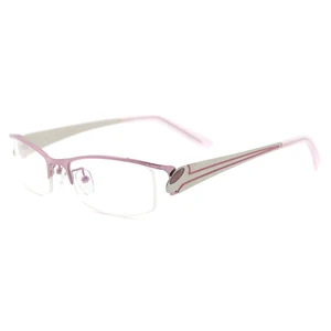 Металлические Полуободковые очки, Женские оправы для очков, очки по рецепту для близорукости и линзы для чтения