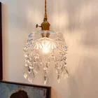 Хрустальный подвесной светильник, стеклянная Современная прикроватная люстра, светильник, латунный светильник для столовой, кухни, спальни, подвесной светильник, простой Декор