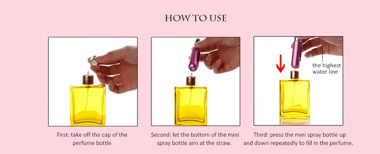 Парфюмерный флакон с распылителем Алюминиевый распылитель портативный дорожный