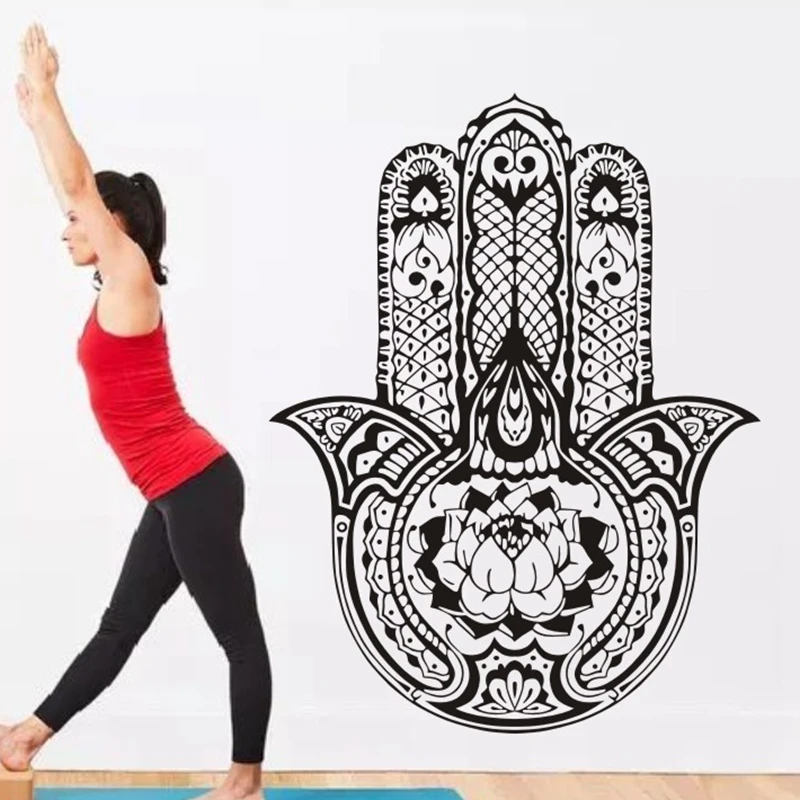 Ручная Йога Лотос Наклейка на стену Будда цитаты Намасте для гостиной DIY домашний