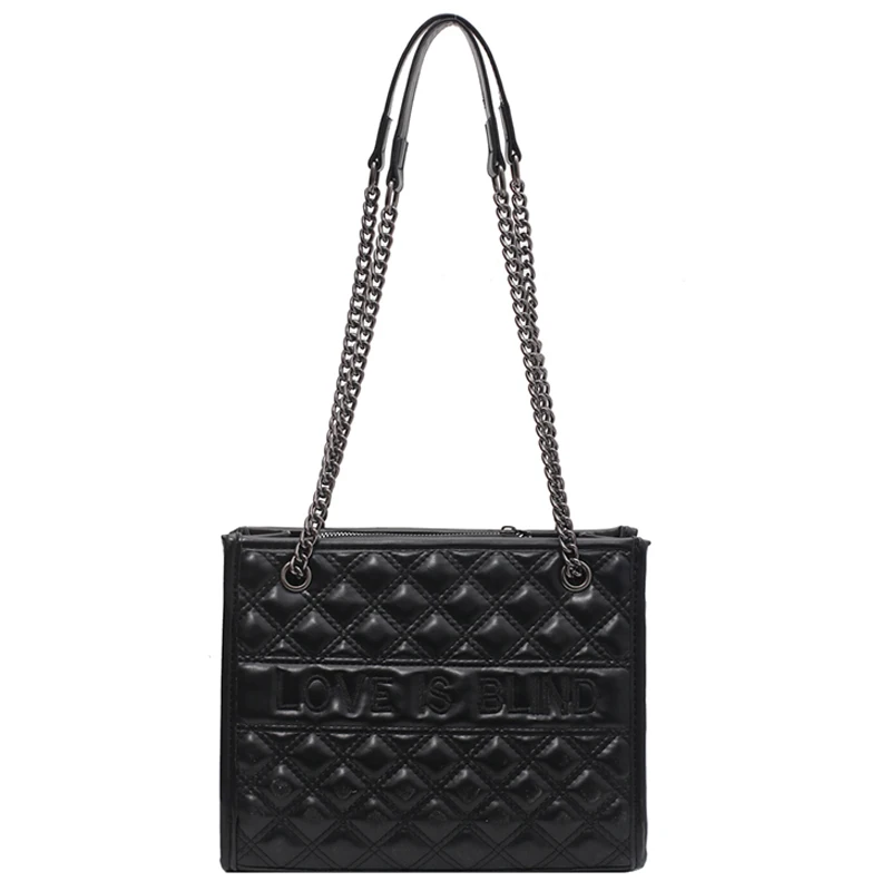 

Square Tote Lattice bag 2021 Fashion New High-quality PU Leather Women's Designer Handbag High capacity Shoulder Messenger Bag