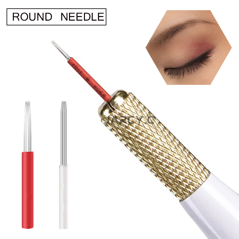 3D Eyebrow Tattoo Microblading Needle Blades set Pigment Practice Kit Tattoo Pigment Rings Permanent Makeup Pen Set Tattoo Tools