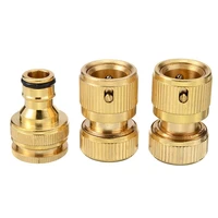 12 34 inch brass quick connector tap set garden water hose pipe tap lock connect adapter garden irrigation tools