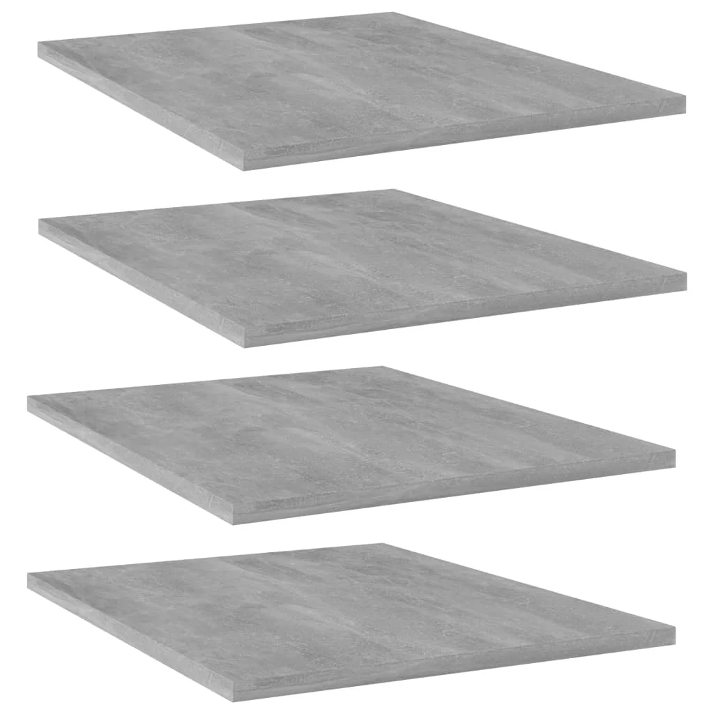 

Bookshelf Boards 4 pcs Concrete Gray 15.7"x19.7"x0.6" Chipboard