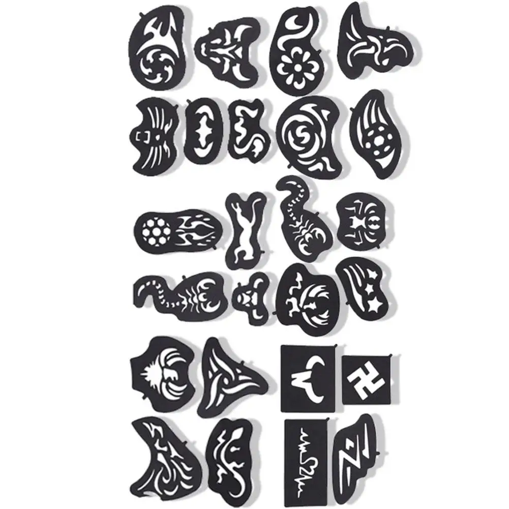 XY Необычные 25 шт./компл. Для мужчин прохладный DIY салон волос татуировки Шаблоны