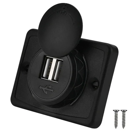 

12-24V 3.1A Dual USB Port Car Charger Waterproof Buses Charging Socket