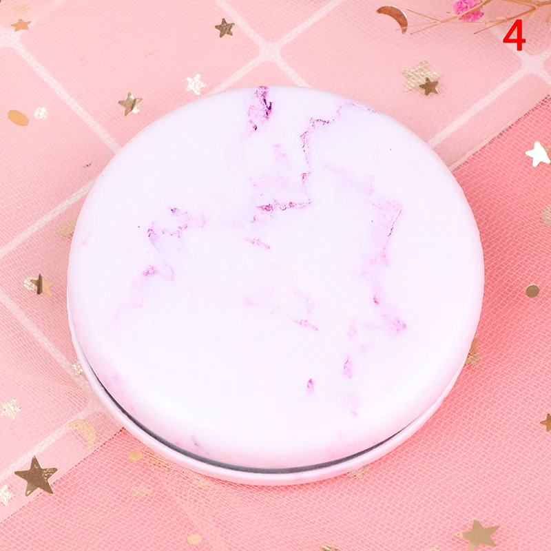 1PCs Marble Pattern Portable Double Sided Mirror Foldable Pocket Makeup Mirror Women Girls Beauty Cosmetic Compact Mirror