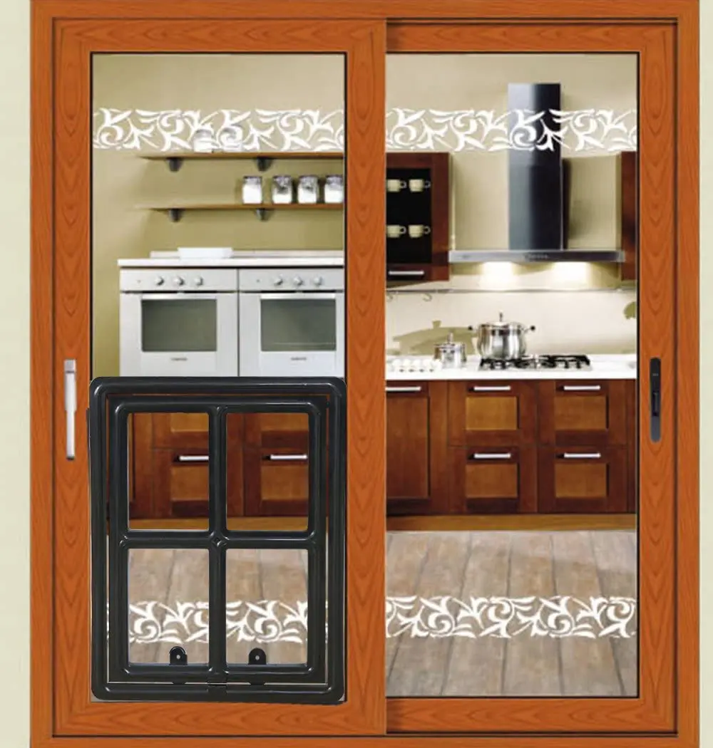 plastic pet door for screen door protector dog sliding screen doggy door with flap automatic close lockable cat door screen gate free global shipping