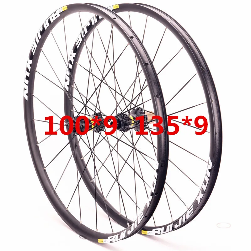 Billig MTB Mountainbike Fahrrad Versiegelt Lager Crossride Disc Laufradsatz 27,5 29 26 Zoll 12/15/9mm Rad Sechs Loch Zentrale Schloss Laufradsatz
