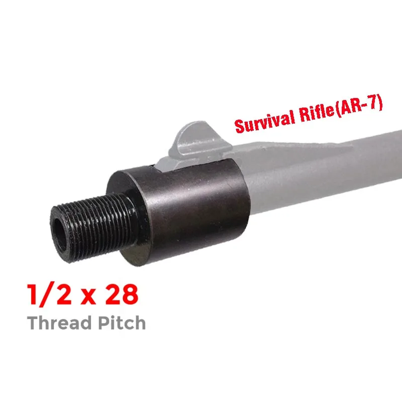 

Barrel End Threaded Adapter 1/2-28 for Survival Rifle(AR-7) 1/2"-28 Barrel Thread Adapter for Henry U.S. Survival AR7