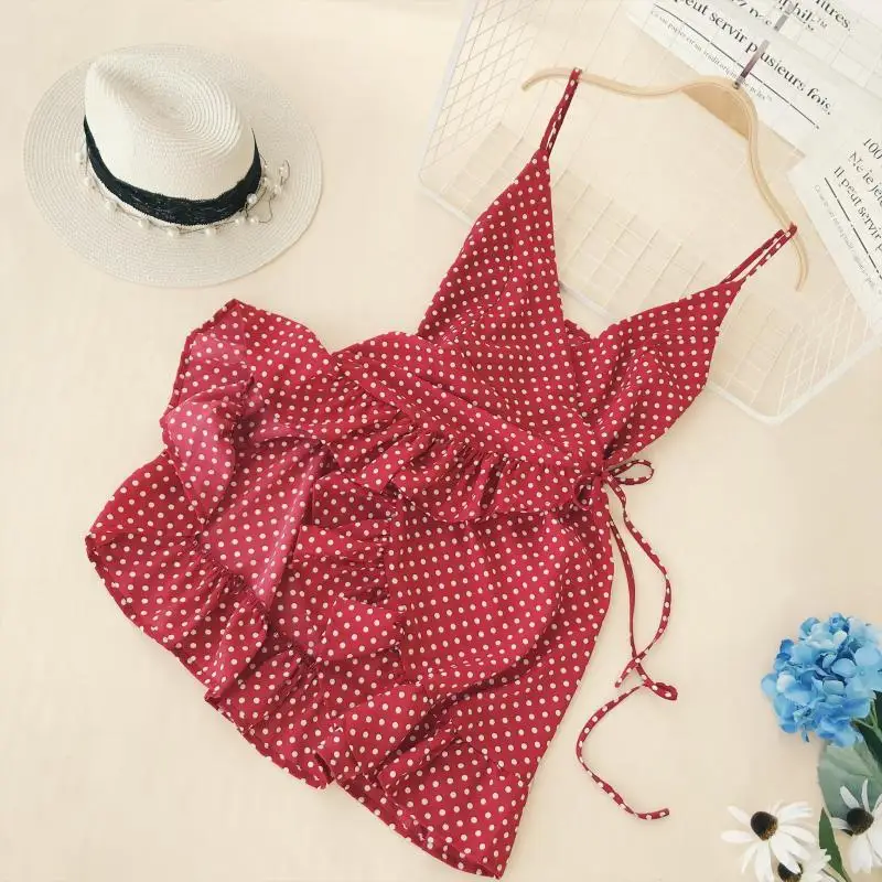 High Waist Piece Point Irregular Leaf Edge Chalaza Dress fashion clothes woman Tide |