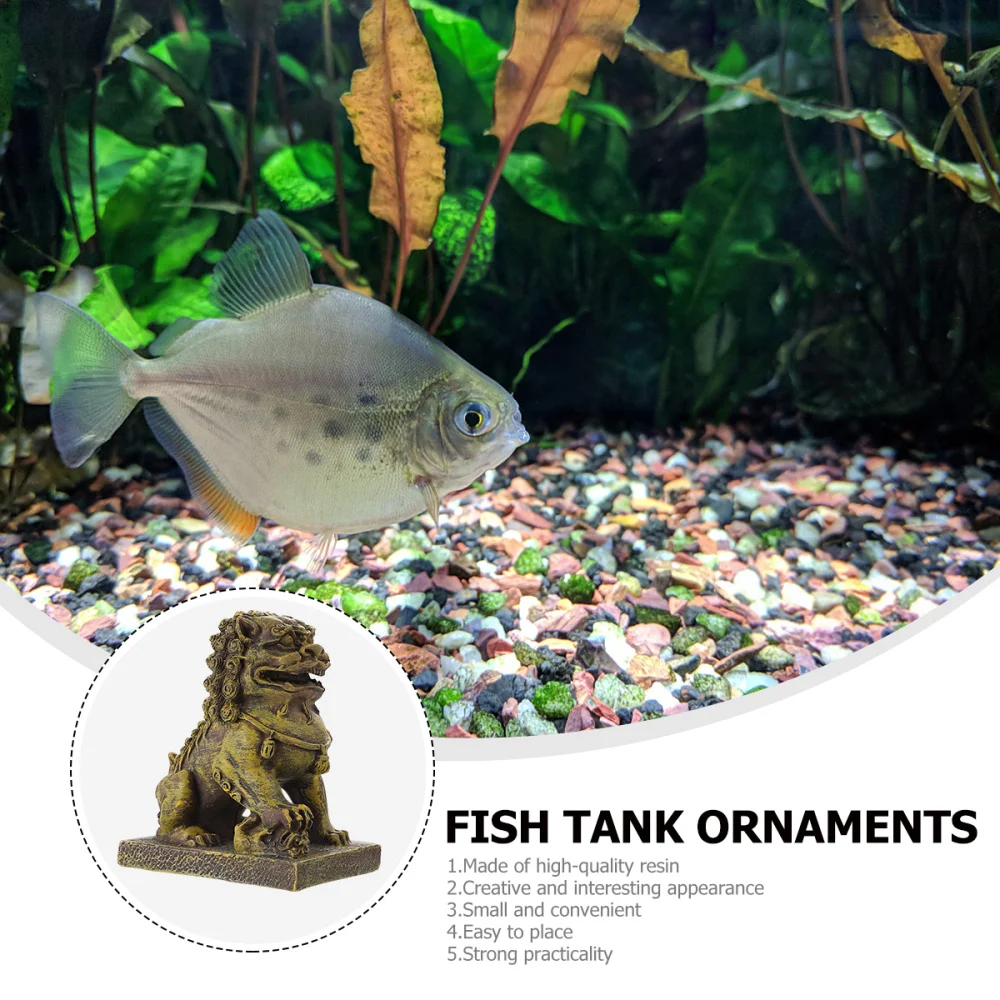 

Fish Tank Landscaping Decoration Simulation Lion Decoration Resin Crafts