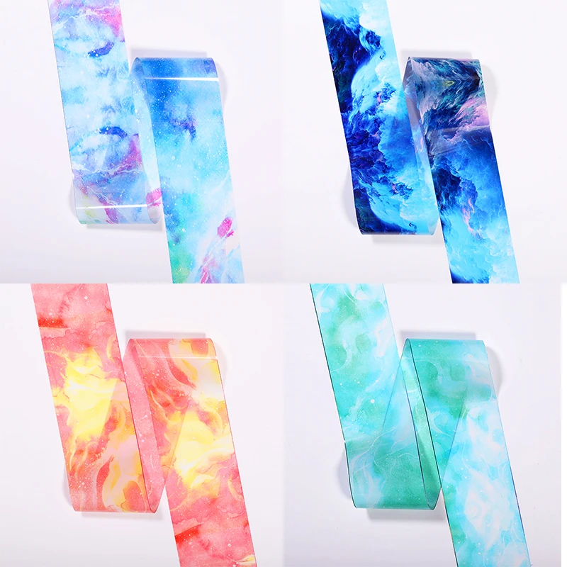 1 шт. цветные градиентные наклейки из фольги для ногтей переводные бумажные