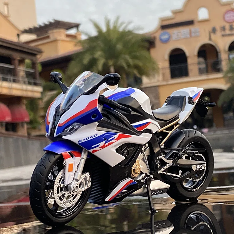 

1:12 BMW S1000RR Racing Motorcycles Model Simulation Alloy Motorcycle Model With Sound and Light Collection Toy Car Kid Gift