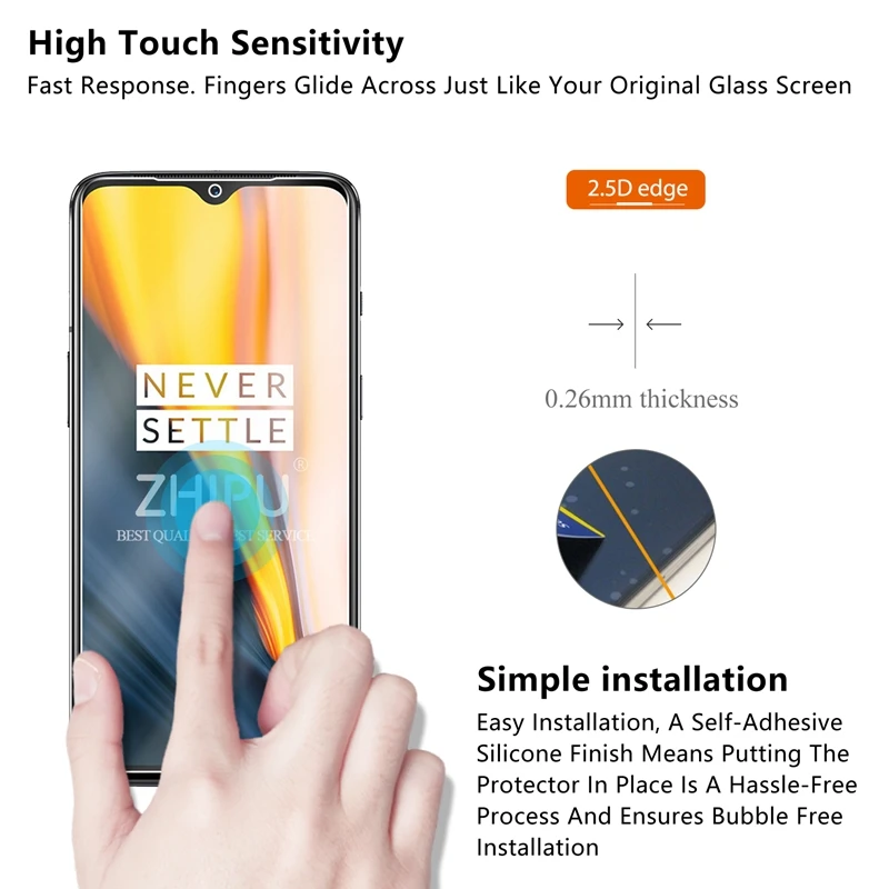 10 шт. закаленное стекло для OnePlus 7T 7 6T 6 5T 5 3t 3 Защита экрана закаленное стекло для One Plus 7T 7 6T 6 5T 5 3t 3 пленка