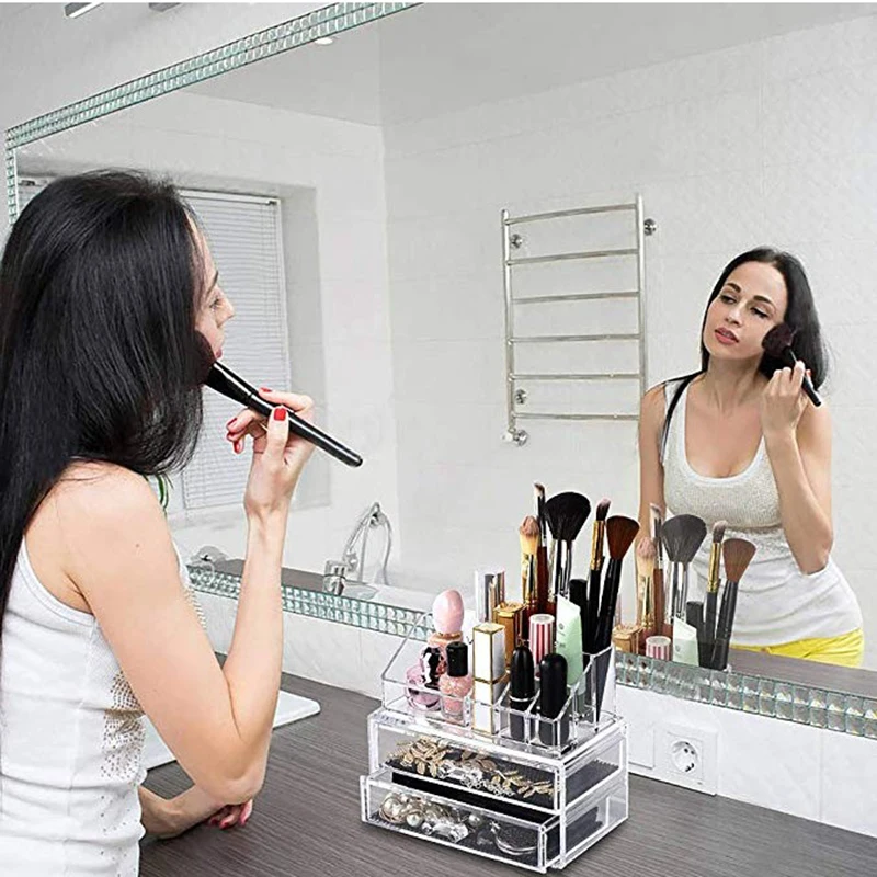 Косметическая коробка для хранения ювелирных изделий органайзер макияжа 2