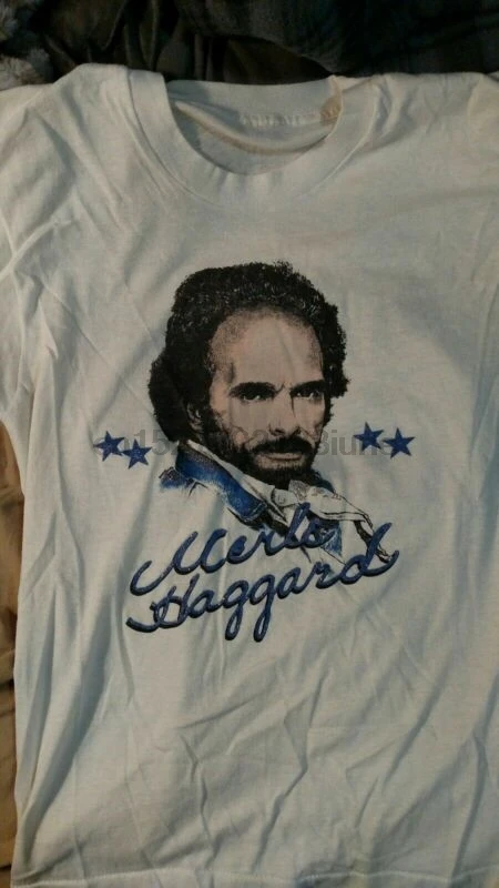 Винтаж Merle Haggard 1987 Тур рубашка Америка Вилли Нельсон Джони кэш REPRINTt|Мужские