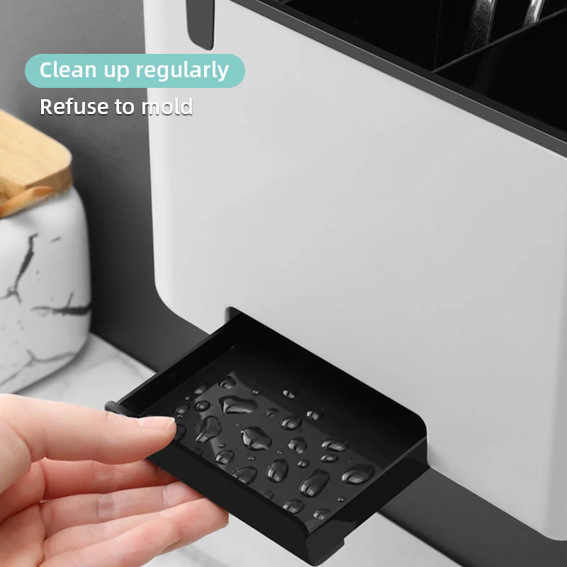 

Kitchen Storage Shelf Multifunctional Spoon Fork Knief Chopstick Drain Holder Storage Box Kitchen Accessories Cutlery Organizer