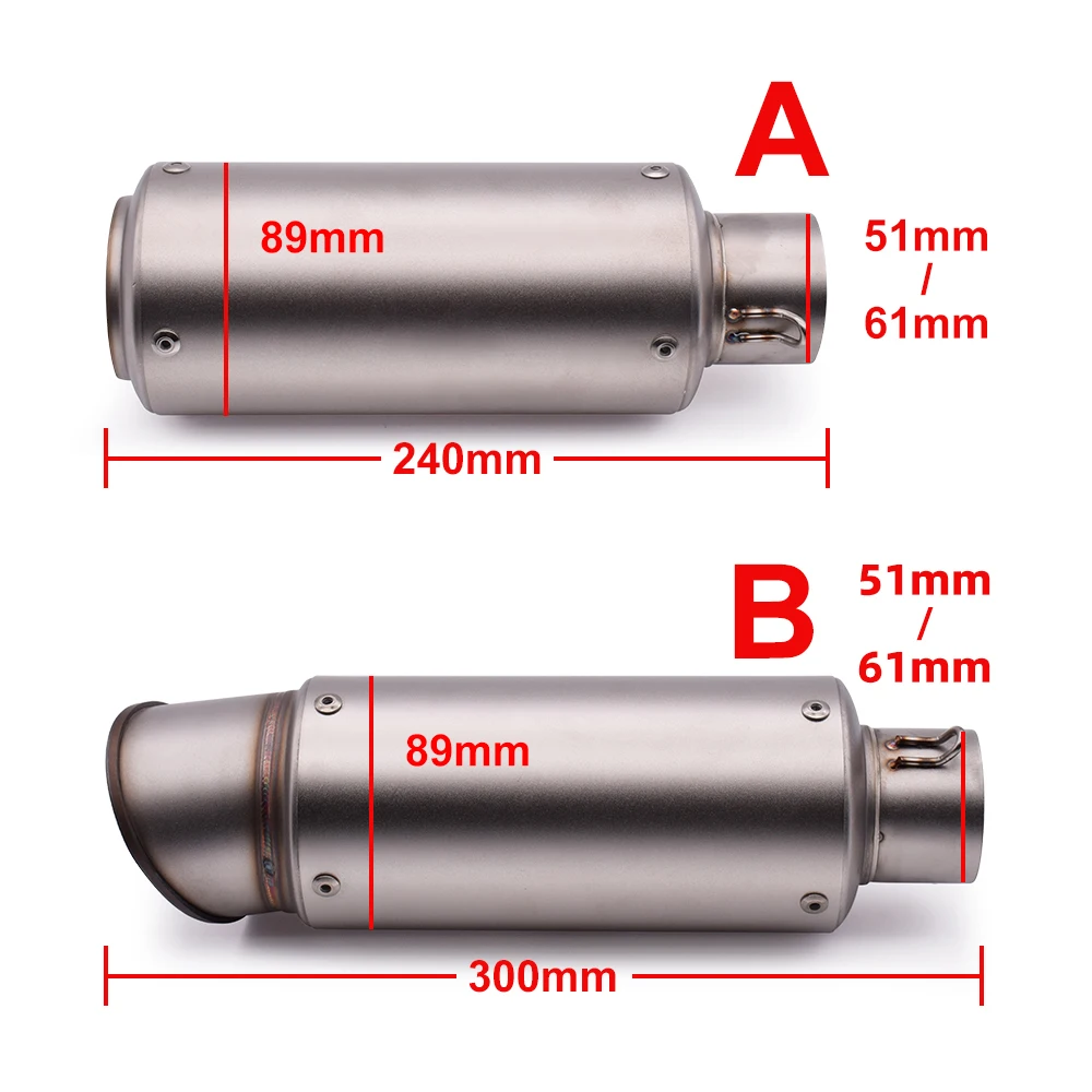51mm 60mm Motorcycle pipe exhaust with DB killer Exhaust Pipe Muffler For Honda CRF 450 250 X 230F XR 230 400 125 CRM250R | Автомобили и