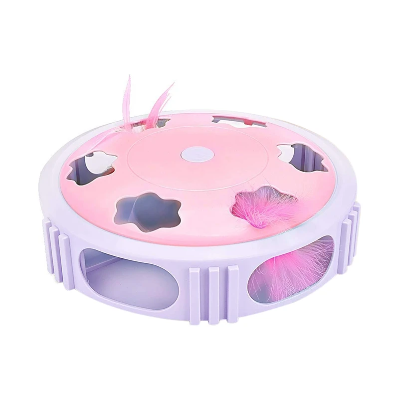 Интерактивная игрушка-перо для кошек с вращающимися перьями развлечений в