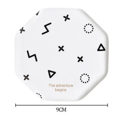 3pcs W Hexagon 3 шт. керамический лоток для хранения с волнистыми точками, изоляционная подставка, скандинавский черный контейнер для хранения ювелирных изделий, Домашний Органайзер, Декор - Цвет: 3pcs W Hexagon