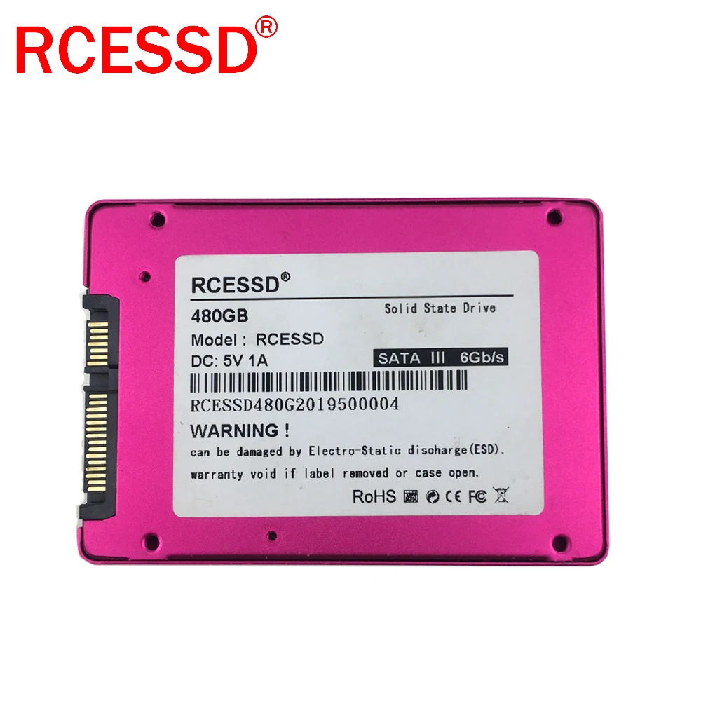 RCESSD металлический корпус жесткий диск 128 ГБ внутренний SSD 240 для ноутбука 480 960 SATA 2 5
