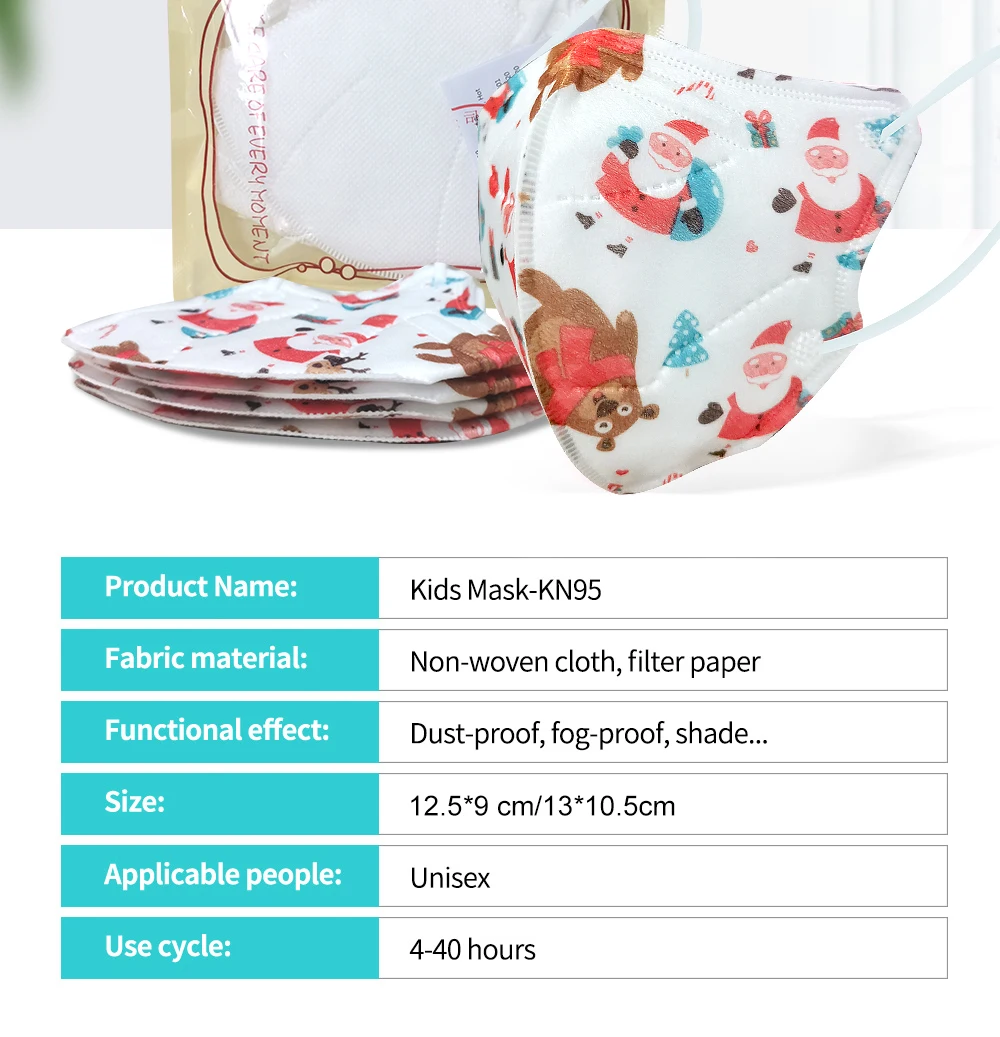 

10-100pcs CE FFP2 Child Mask 4-5 Layers Kid Dust Masks Face Protective Mascarilla FPP2 Approved Filter Respirator Reusable KN95
