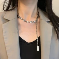 necklace europe and america senior sense of fashion personality cold wind metal necklace choker collarbone chain female