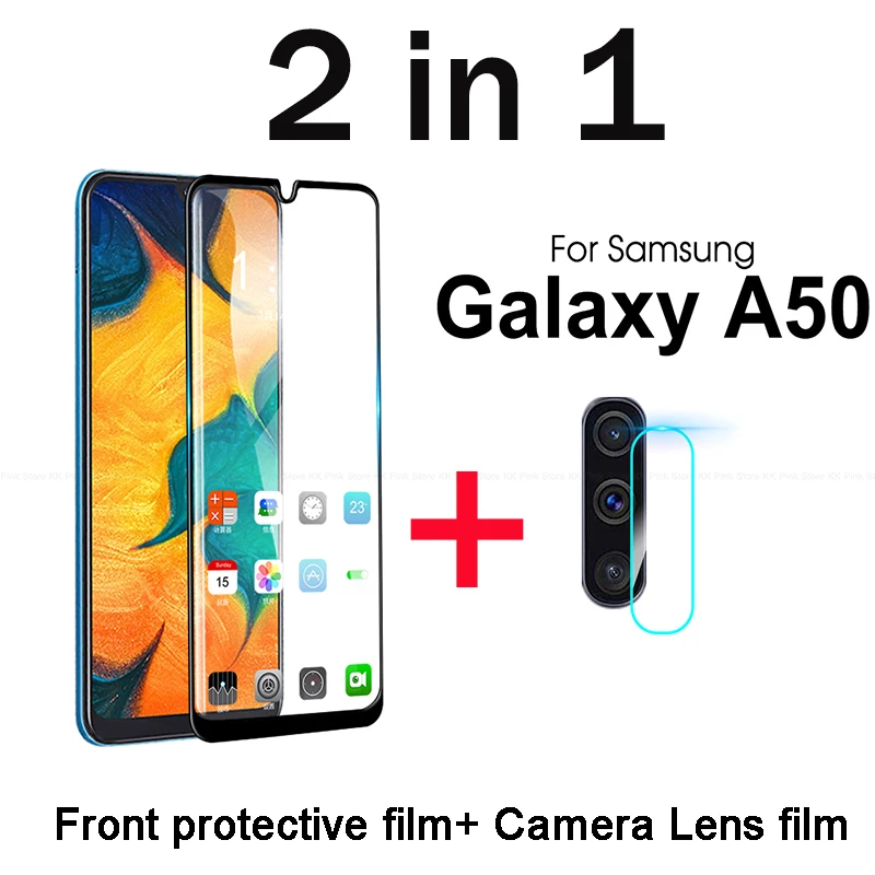 2 в 1 для Samsung Galaxy A50 пленка объектива камеры и 3D полное покрытие защита экрана