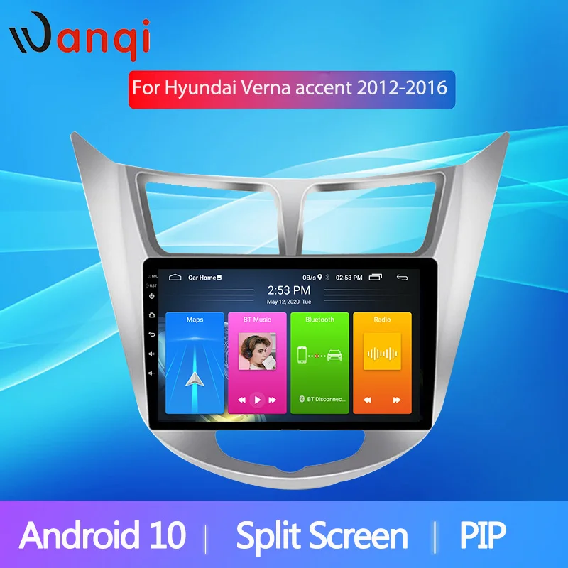 Автомагнитола на Android 10 мультимедийный видеоплеер с разделенным экраном для Hyundai