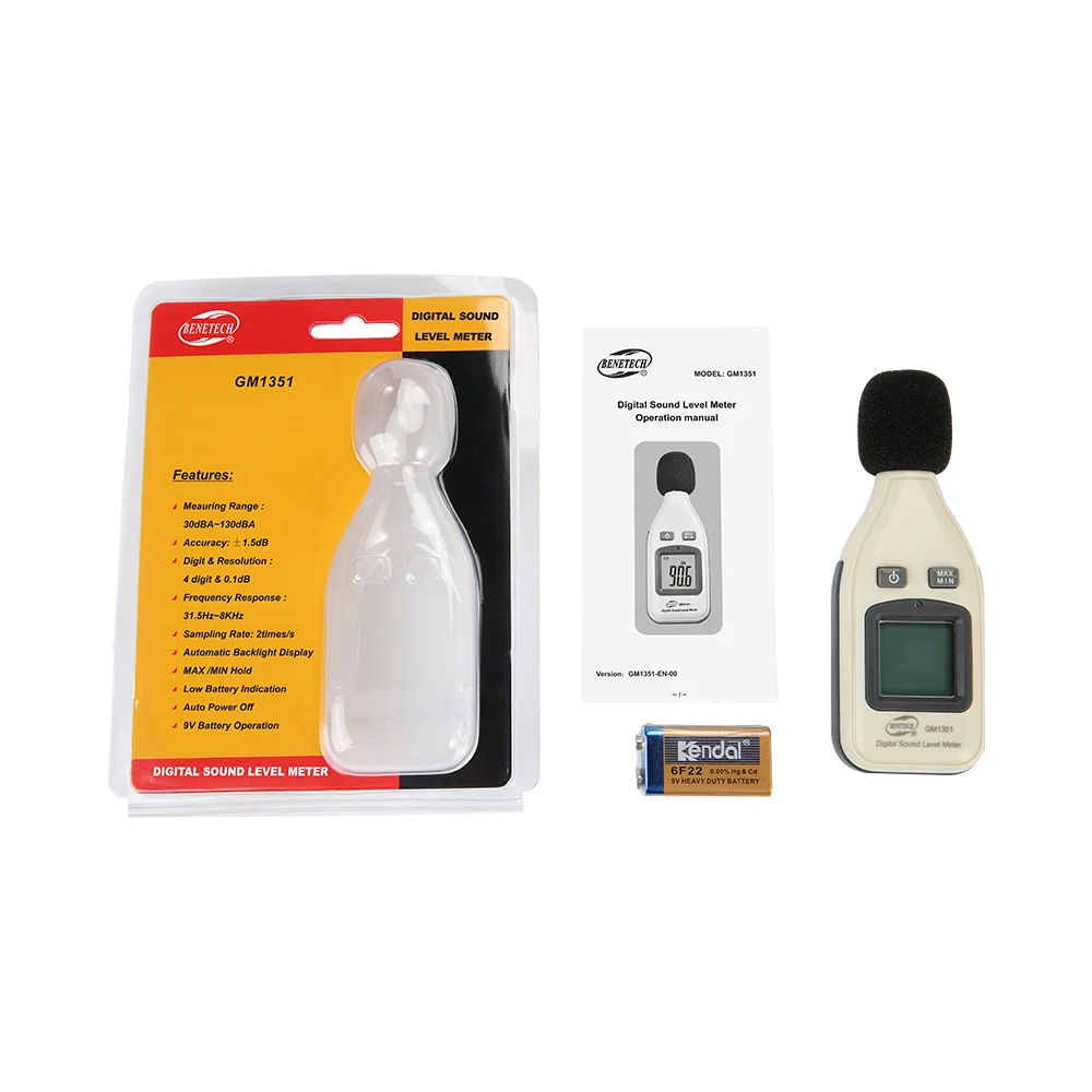 Benetech GM1351 ручной карманный портативный цифровой измеритель уровня звука