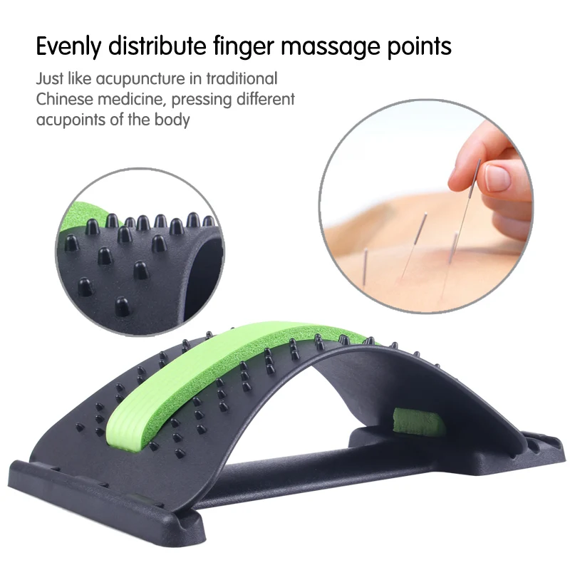 Back Stretcher Massager Neck Waist Pain Relief Magic Support Massage Home Muscle Stimulator Relaxation Fitness Equipment XA15E | Красота и