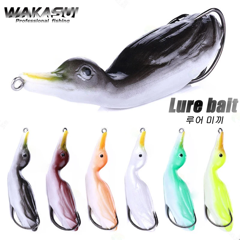 

2021New 10CM Duck Floating Soft Lure Shad Wobblers Silicone Fishing Lures 20G Worm Artificial Bait Pike Fishing Tackle 가짜 미끼