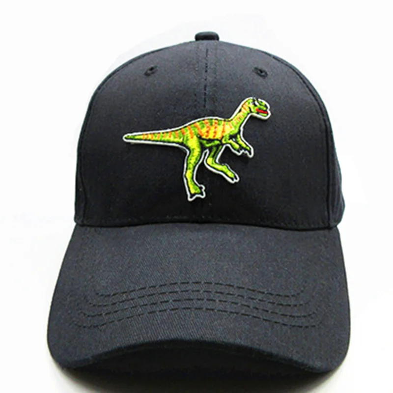 LDSLYJR хлопковая бейсболка с вышивкой динозавра Кепка в стиле хип хоп регулируемые