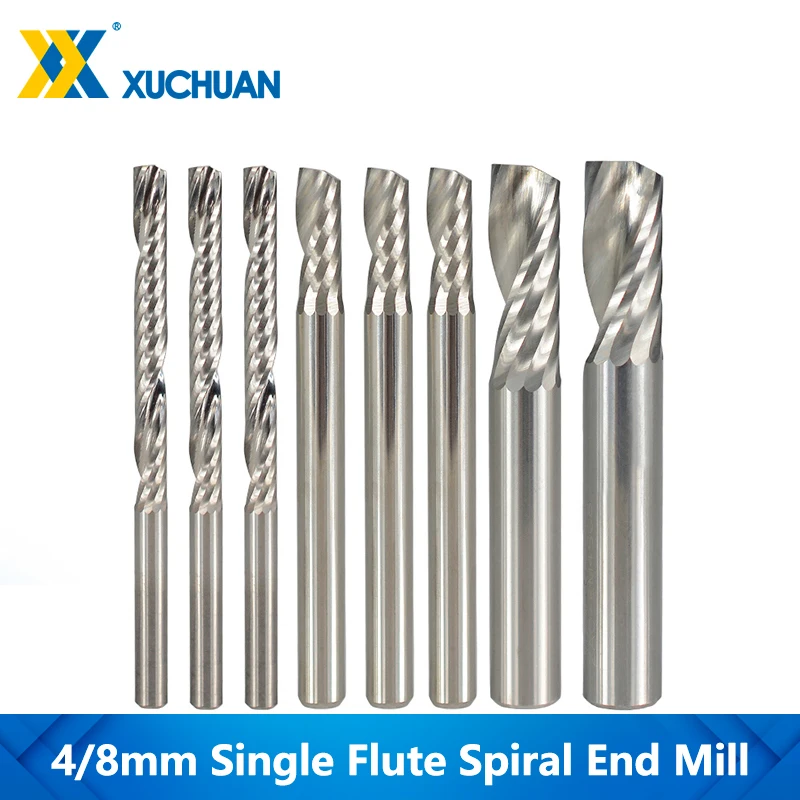 

Single Flute Milling Cutter 4-8mm Shank CNC Router Bit For Metalworking Engraving Tools Tungsten Carbide Milling Cutter