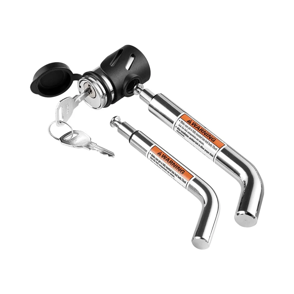 

Hitch Pin Lock 1/2 5/8 Dual Receiver Locking Trailer for for Class I II III IV 1-1/4" 2" and 2-1/2" Receiver