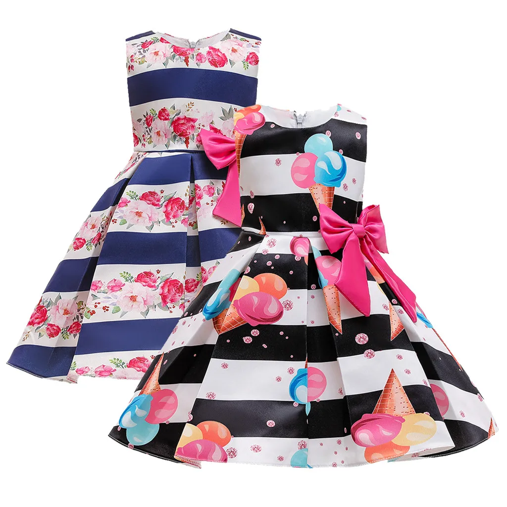 Цветочное платье для маленьких девочек принцессы подружки невесты Пышное Платье