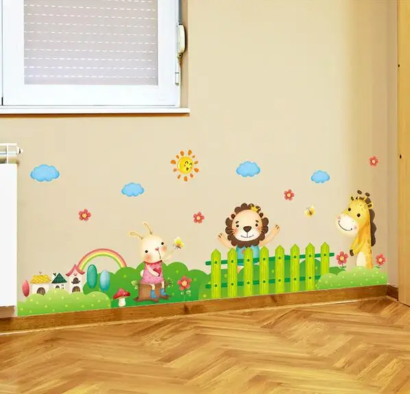 Животные животные кролик Лев детская спальня настенная наклейка украшение для