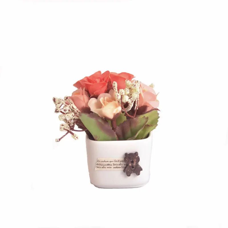 цветы искуственные для декора Литературный мини керамическая белая чашка